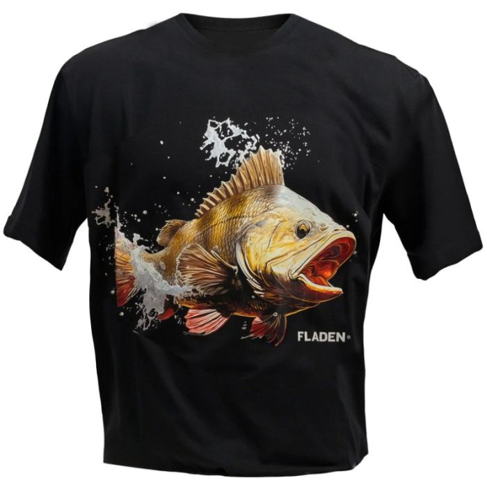 Fladen Perch Hunter T Shirt Sort