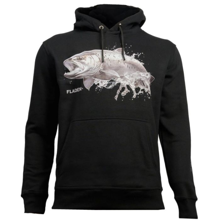 Fladen Seatrout Hunter Hoodie - Sort Tilbud!