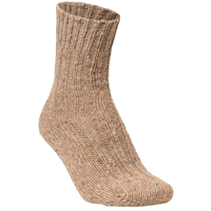 Mjm Calzini Rib Strømper i Blød Uldmix - Beige