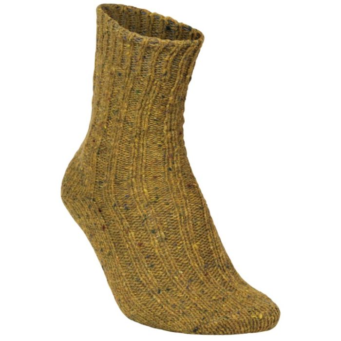 Mjm Calzini Socks Rib Soft     Wool Mix Curry