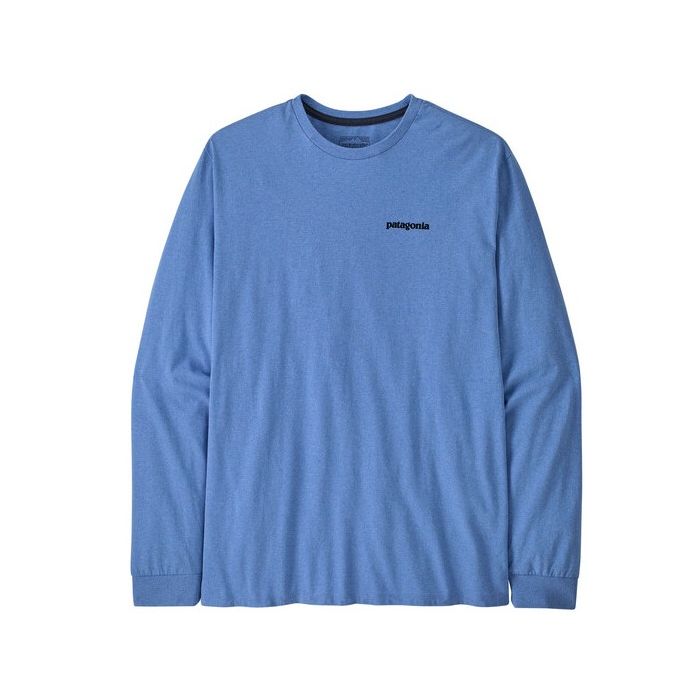 Patagonia P  Logo L S Responsibili Tee Abundant Blue