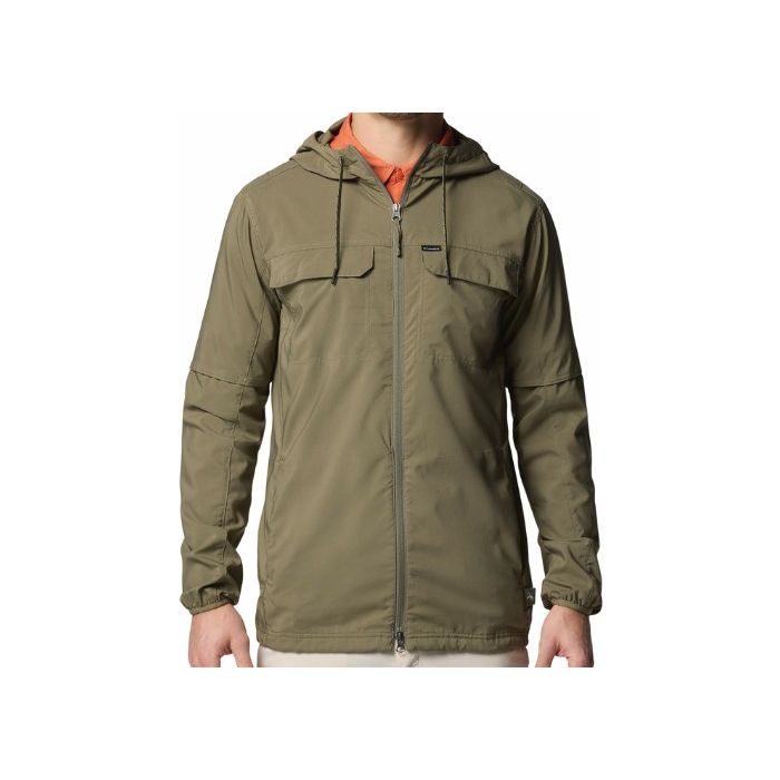 Columbia Skien Valley?  Hooded Ls Shirt Stone Green