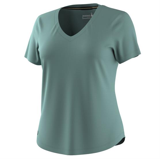 Smartwool Womens Active Ultralite V Neck S S  Dusty Teal