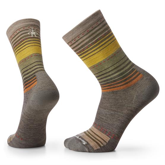Smartwool Everyday Stitch Stripe Crew Socks  Taupe