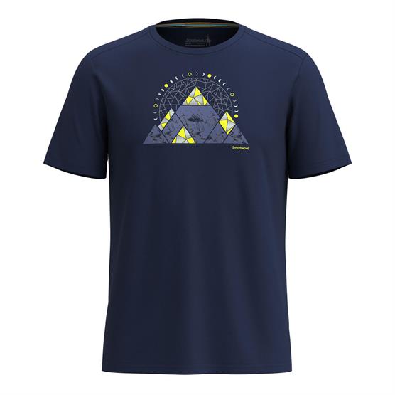 Smartwool Mens Geo Active S S Graphic Tee  Deep Navy