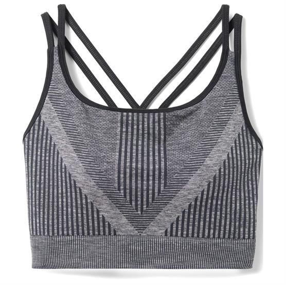 Smartwool Intraknit Strappy BH til kvinder - Sort tilbud!