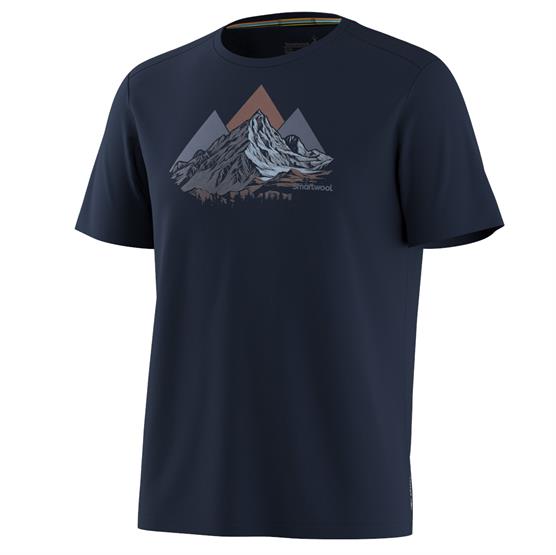 Smartwool Mens Peak Bagger Active Ss Graphic Tee  Navy