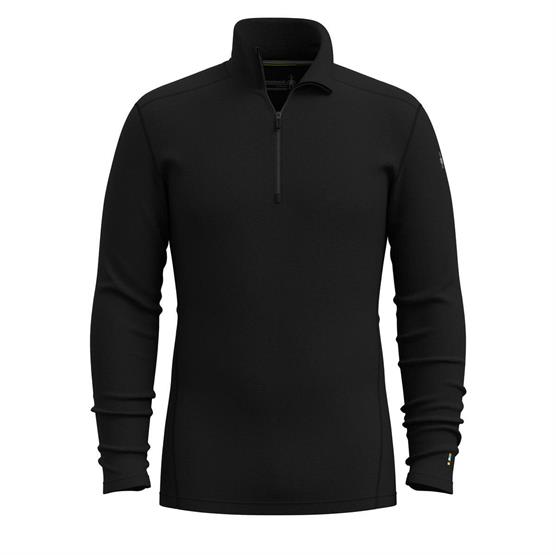 Smartwool Herre Merino Uldundertrøje - 1/4 Zip, Sort
