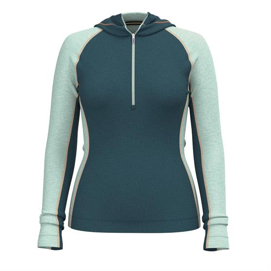 Smartwool Womens Classic Thermal Merino Base Layer   Zip  Twilight