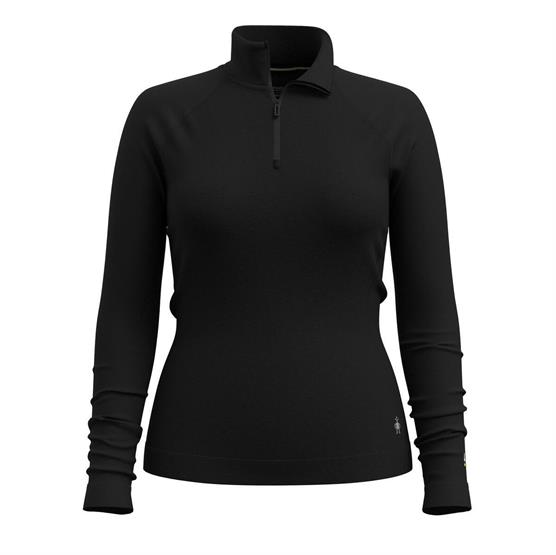 Smartwool Kvinders Merino Base Layer 1/4 Zip - Black