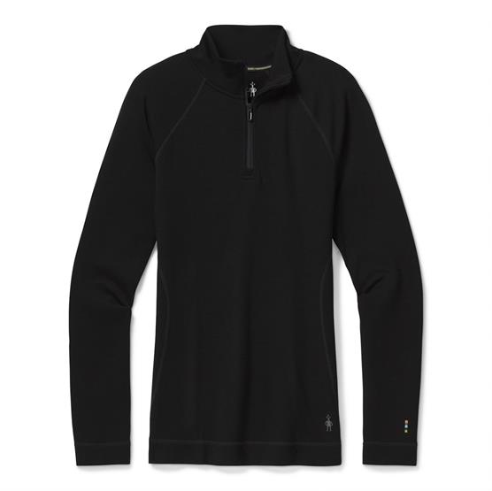 Smartwool Merino Termisk Undertrøje med Lynlås - Sort