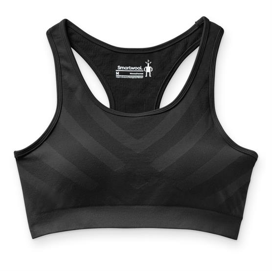 Smartwool Seamless Racerback Sports-BH i Sort