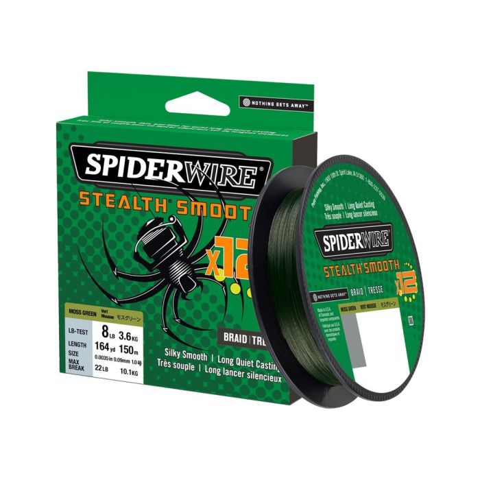 Spiderwire Stealth Smooth X12 Grøn Flettet Metermål