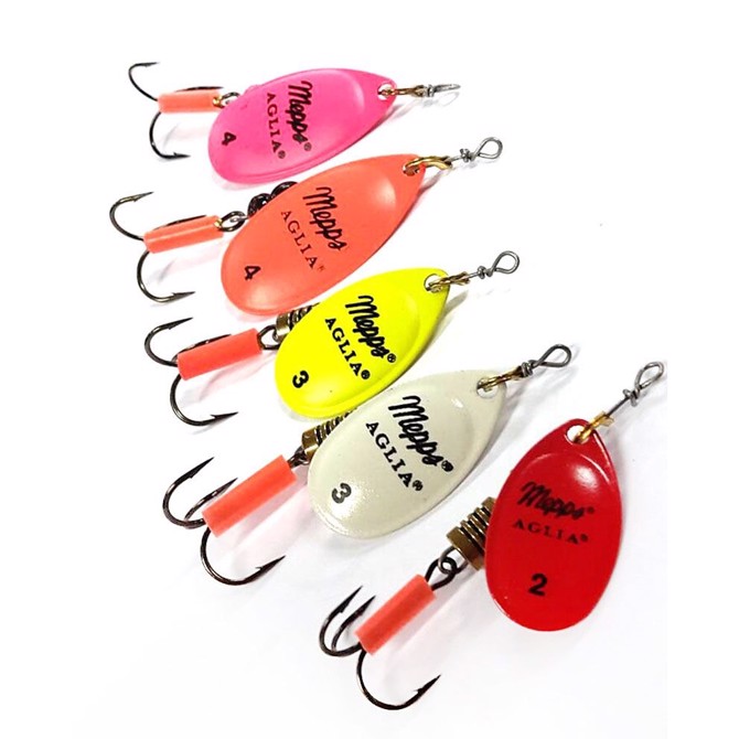 Mepps Aglia Fluo Spinner - Fluo Hvid til Mudret Vand