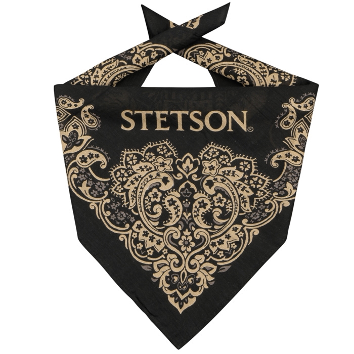 Stetson Paisley Bandana i Sort – Klassisk tilbehør