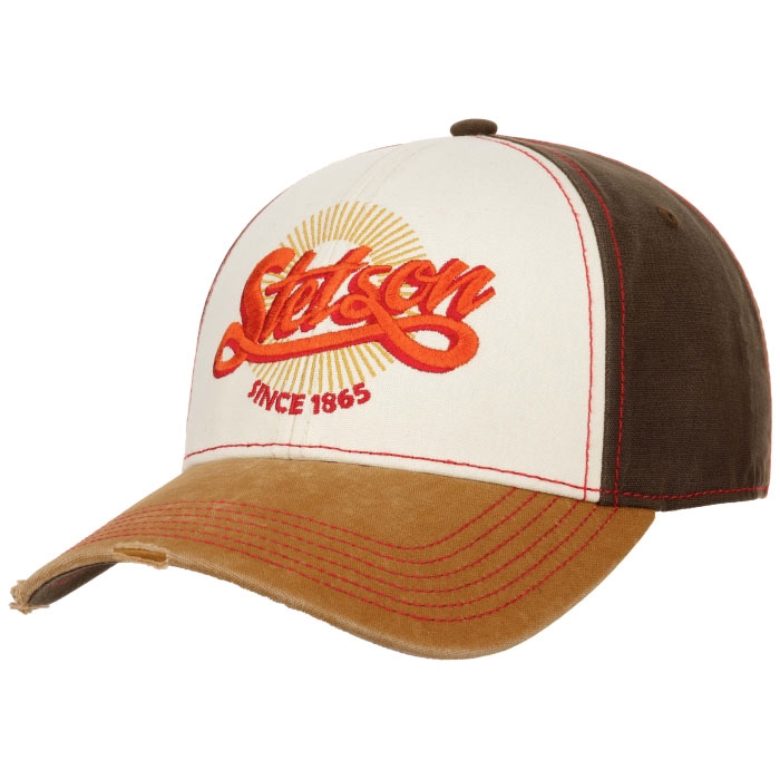 Stetson Vintage Baseball Cap med Slidte Detaljer UPF40