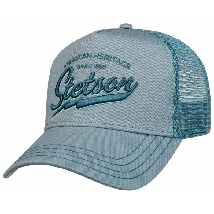 Stetson Trucker Cap American Heritage - Lyseblå Kaskettilbud