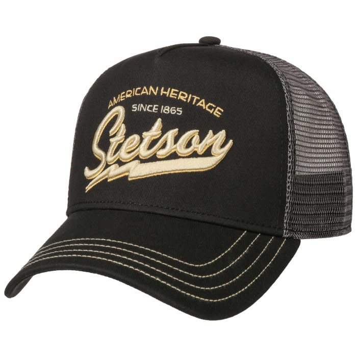 Stetson Trucker Cap American Heritage  Black   Baseball Cap  Kasket