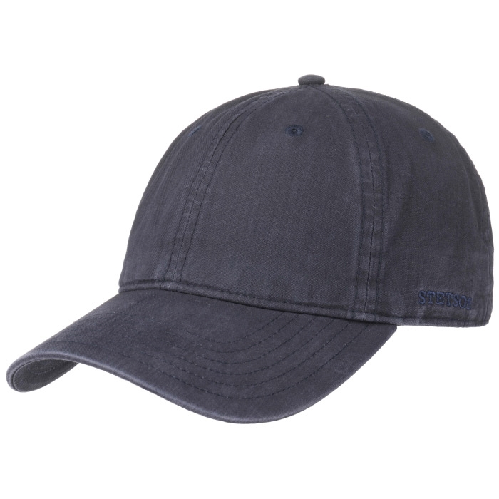 Stetson Baseball Cap i Mørkeblå Økologisk Bomuld