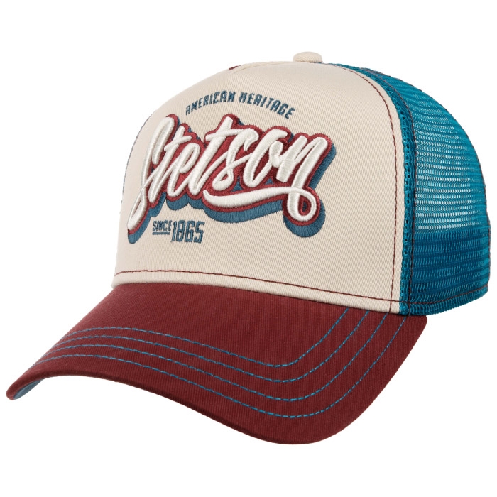 Stetson Trucker Cap American Heritage  Red Blue   Baseball Cap  Kasket