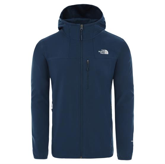 The North Face Nimble Softshell Hoodie til mænd - Blå Teal