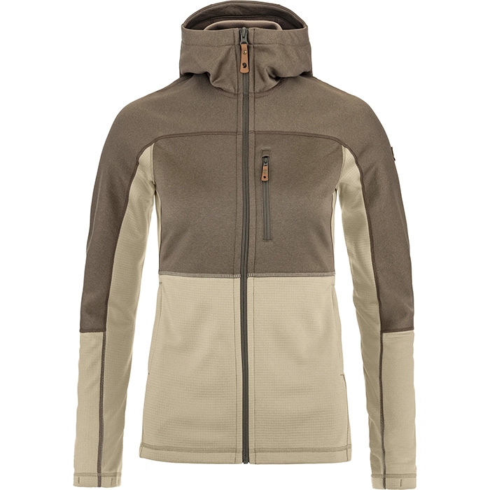 Fj? Llr? Ven Abisko Trail Fleece W Fossil Suede Brown L Fleecejakker Og Softshell