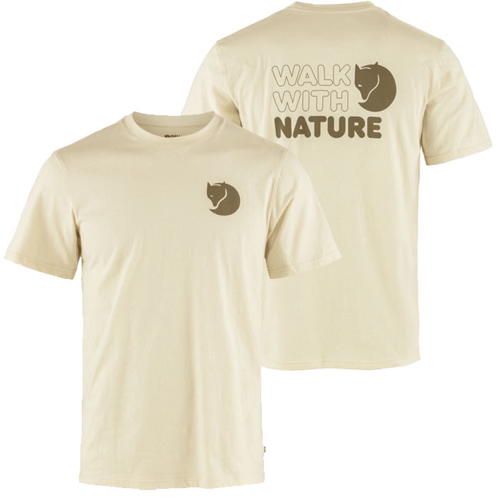Fj? Llr? Ven Walk With Nature T Shirt Chalk White M   T Shirt  Polo Shirt