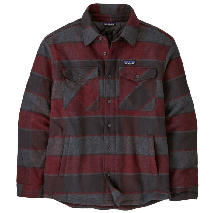 Patagonia Lw Insulated Fjord Flannel Skjorte William:ink Black