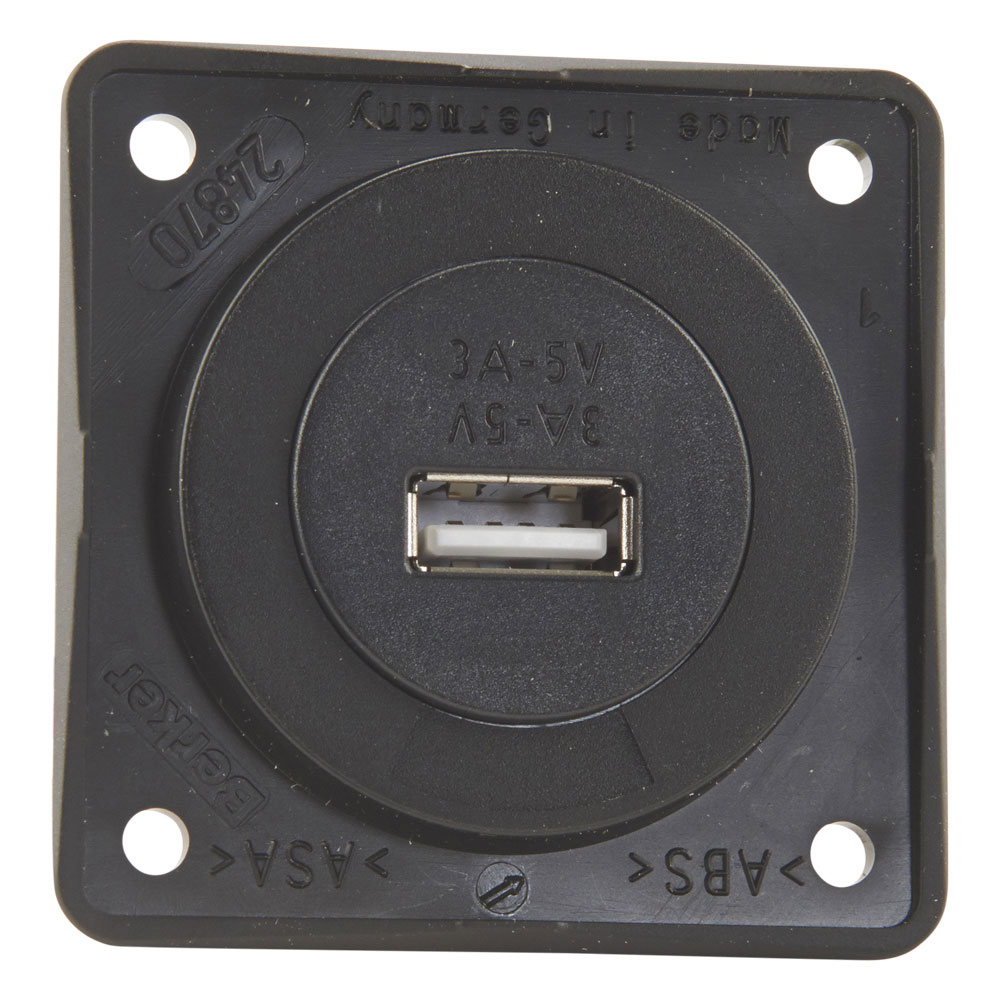 Berker Indbygningsstikdåse med USB 12V - Single