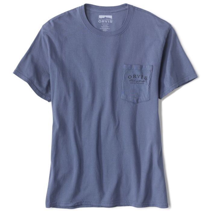 Orvis Crossed Rods Vintage Pocket T Shirt Pine