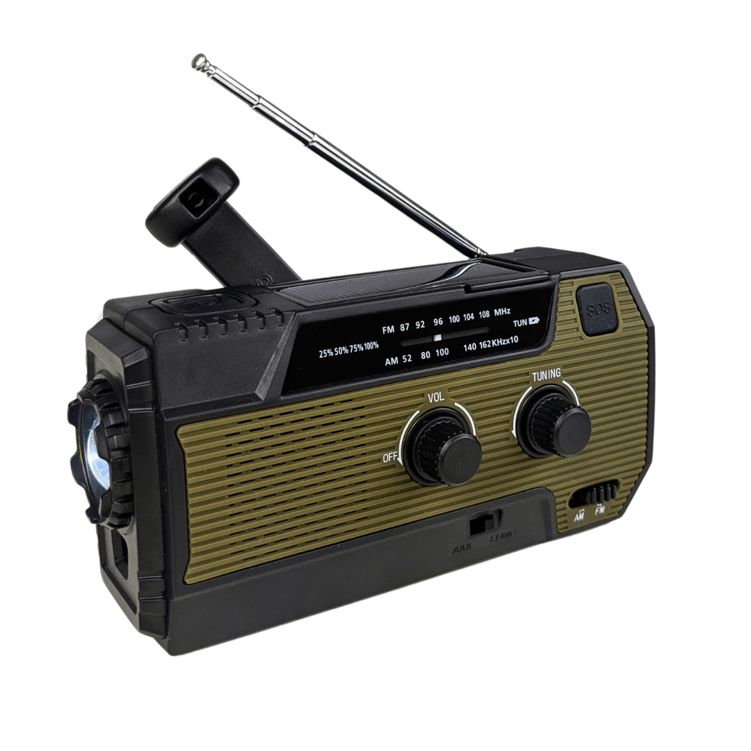Nødradio Fm Am     Mah Powerbank   Håndsving   Solcelle