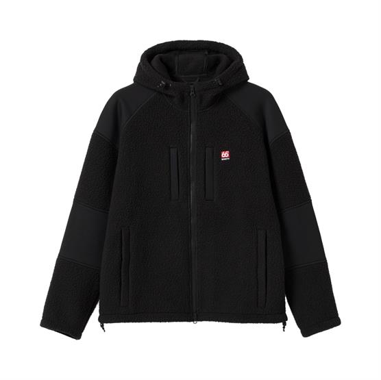 ? North Mens Tindur Shearling Zipped Hoodie  Black
