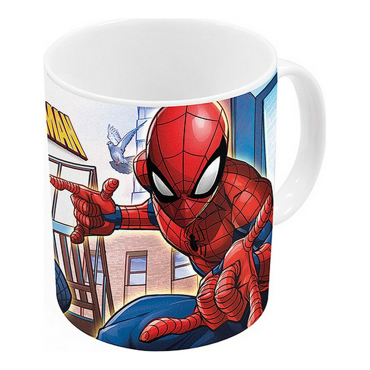 Krus Spider Man Great Power Blå Rød Keramik Ml