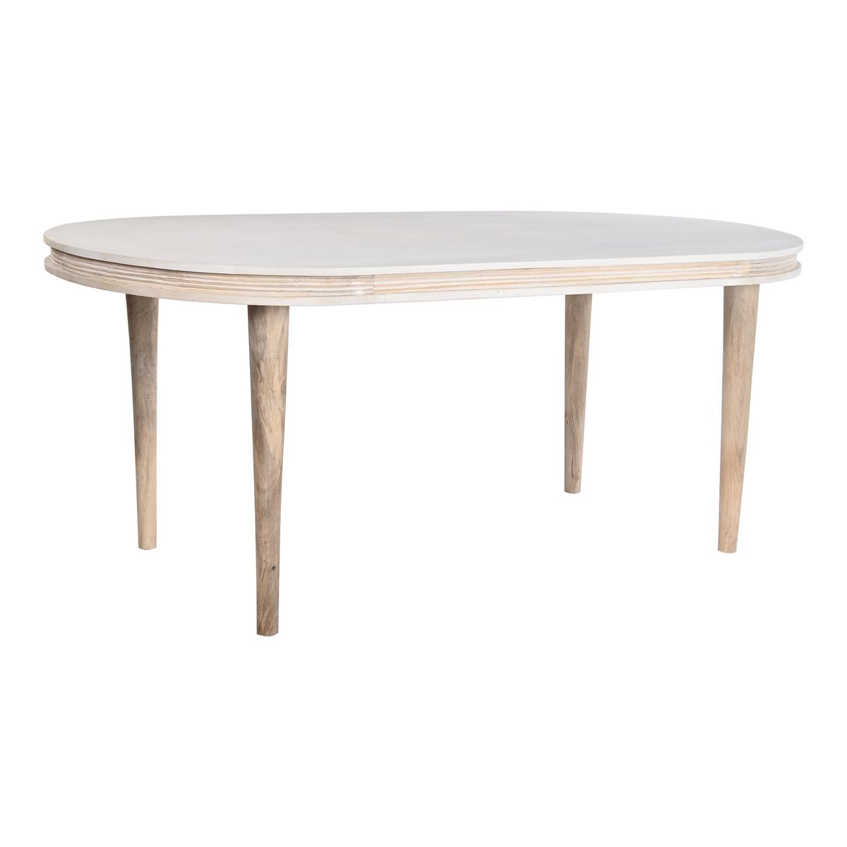Spisebord Dkd Home Decor Hvid Gylden Kobber Mangotræ   X   X   Cm