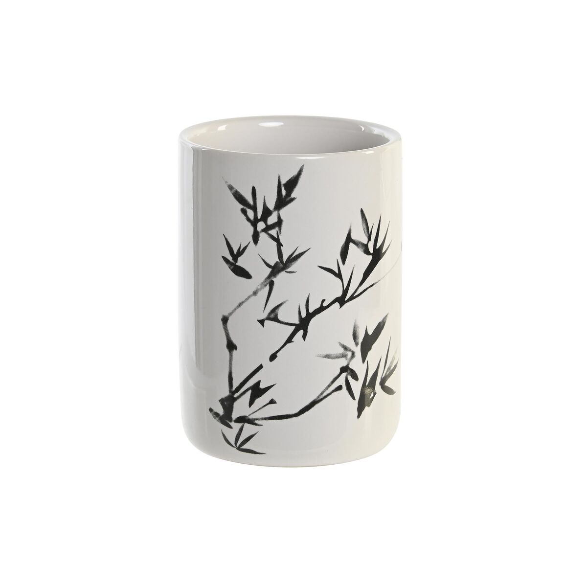 Tandbørsteholder Dkd Home Decor Hvid Sort Gummitræ Stentøj   X   X   Cm   Enheder