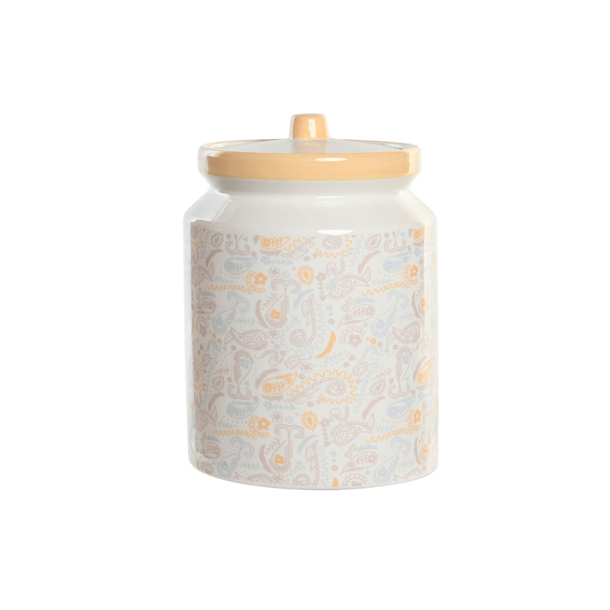 Blik Dkd Home Decor   X   X   Cm Hvid Gul Dolomite Shabby Chic