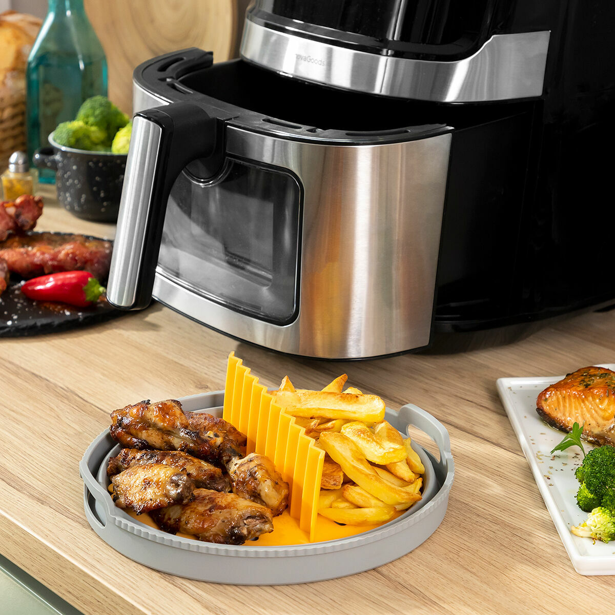 Sammenklappelig Silikonekurv Til Air Fryer Fliynner Innovagoods
