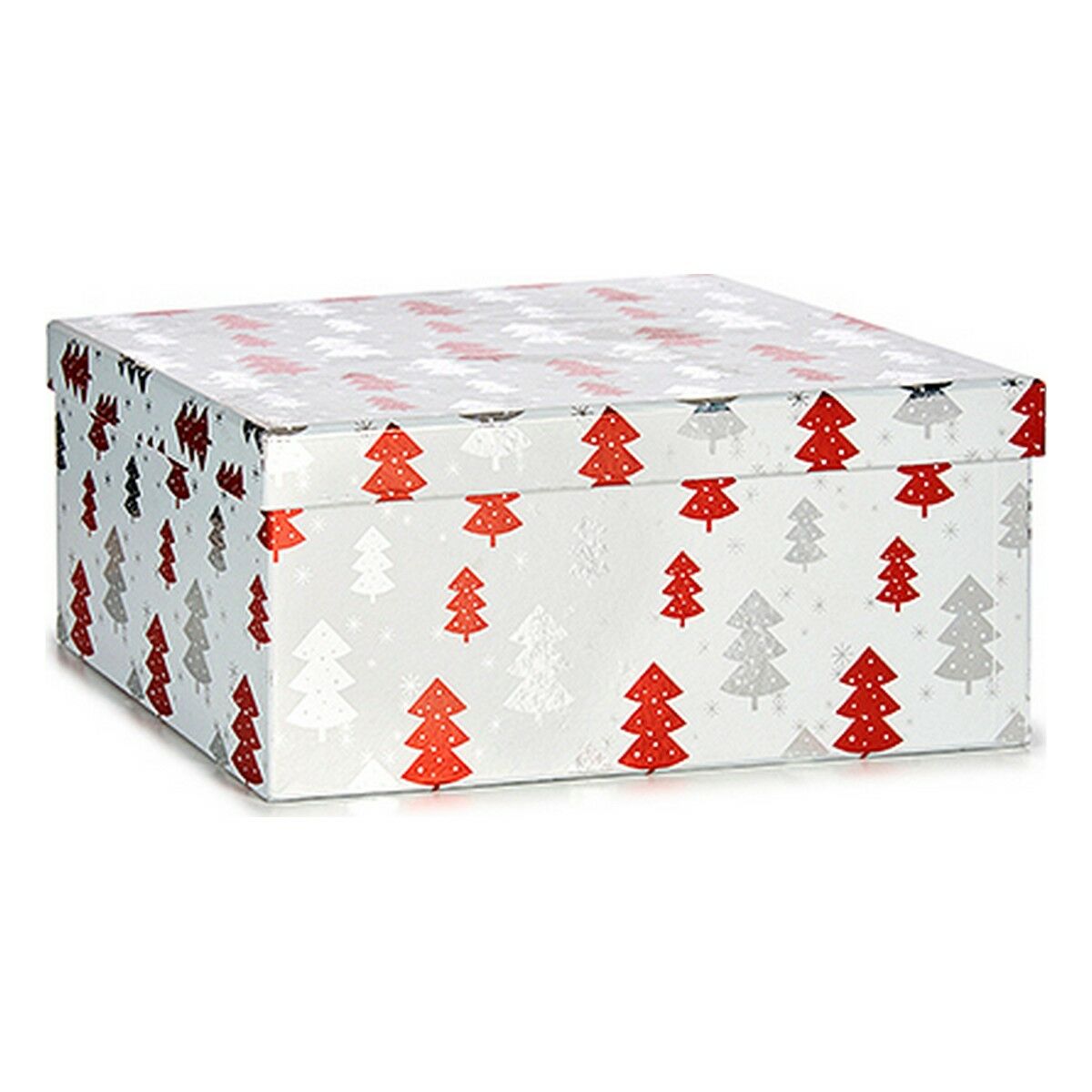 Gaveæske Krist  Hvid Rød Sølvfarvet Sølv Jul Juletræ   X   X   Cm