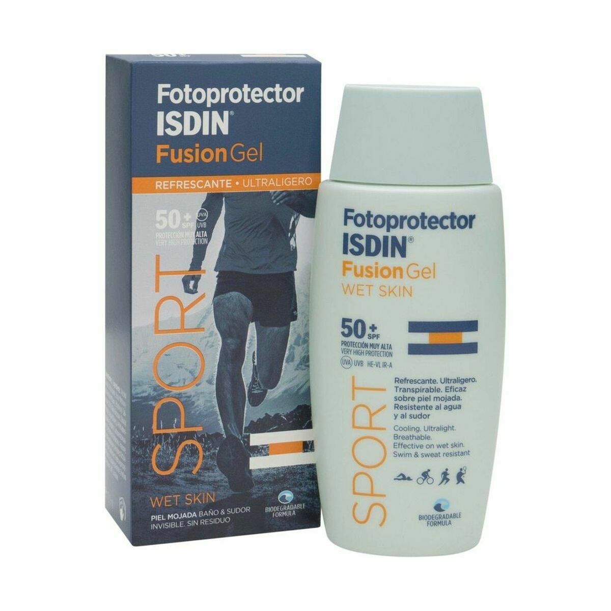 Solbeskyttelse   Gel Isdin Fotoprotector Fusion Gel Sport Let Og Bekvem   Ml