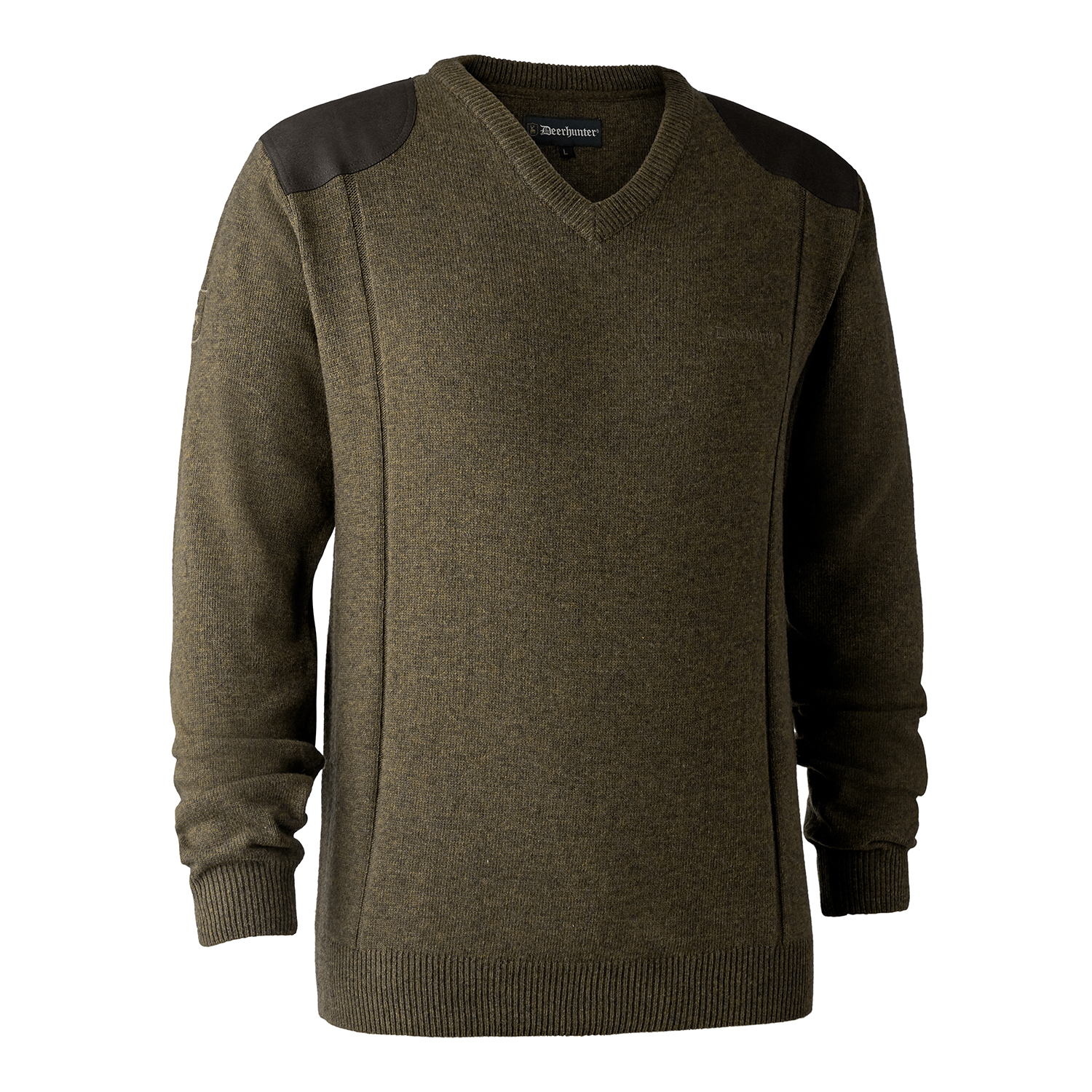 Sheffield V-hals Strik i Cypress - Black Friday Tilbud
