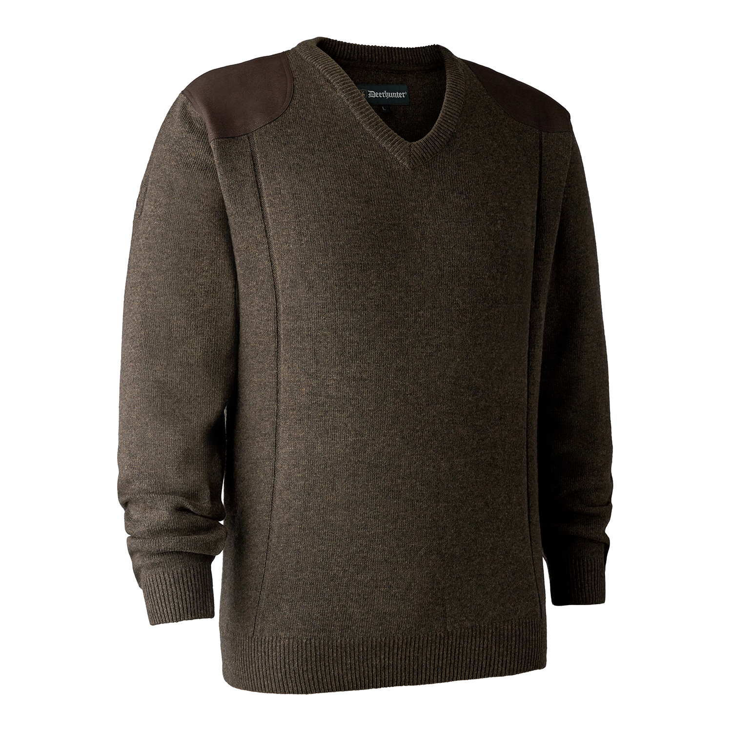 Sheffield Strik Med V Hals   Dark Elm   S