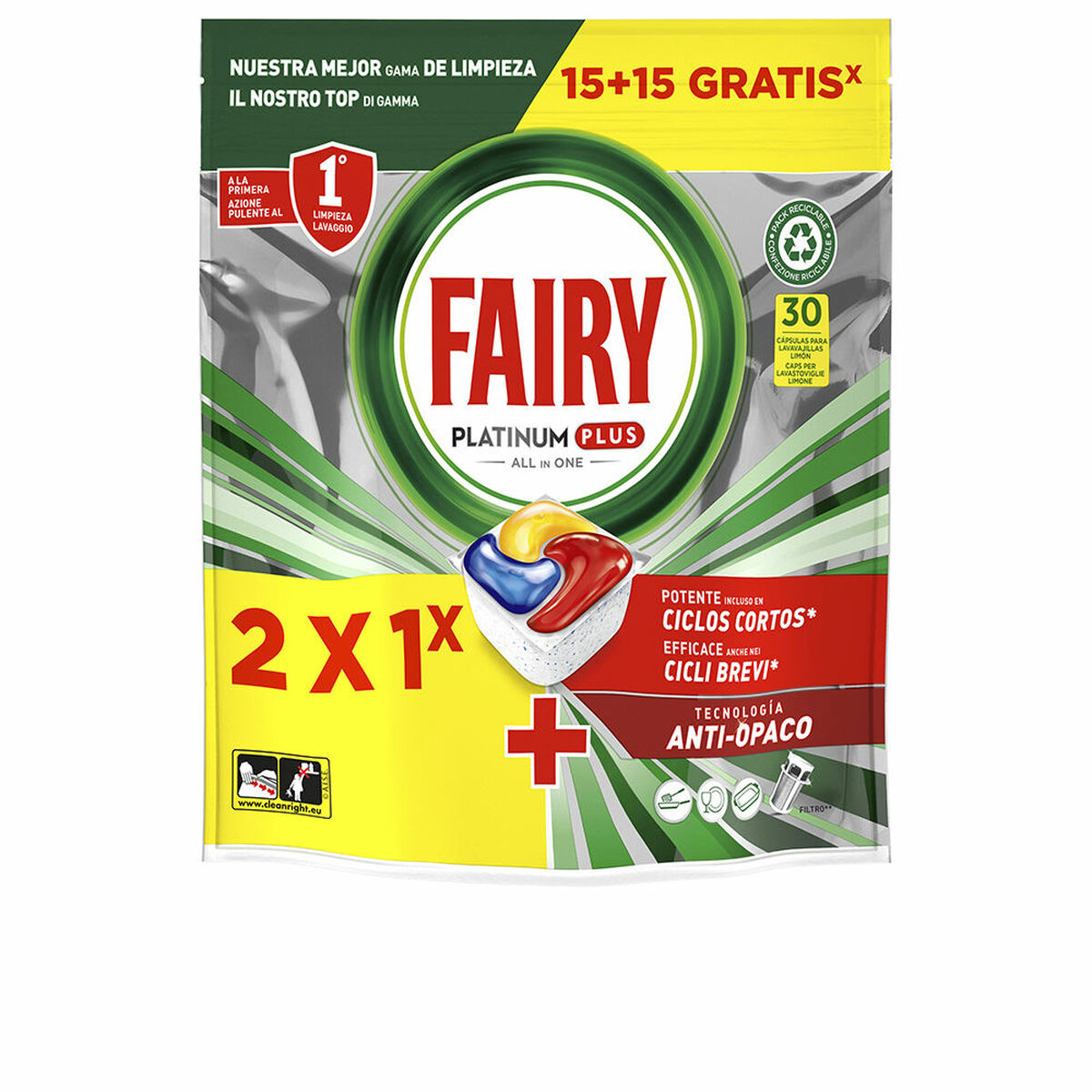 Opvaskemaskine Tabletter Fairy Fairy Platinum