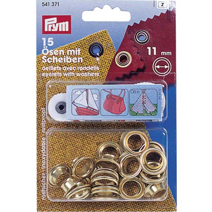Prym Messing Sejlringe Ø11 mm - 15 Stk Til Reparation
