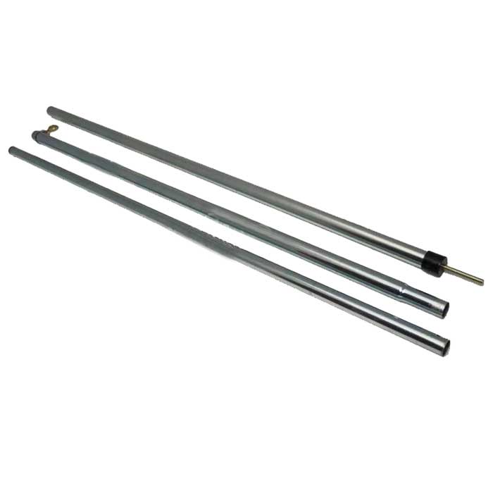 Teleskop teltstang i stål - 3 delt, 180-250 cm