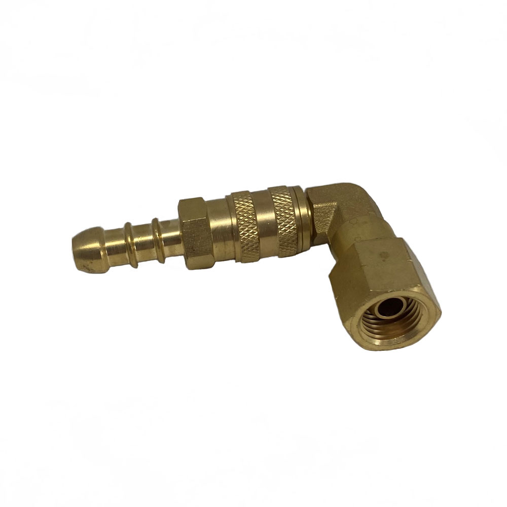 Koblingsstykke 90° med Quick Release til Gas 8 mm