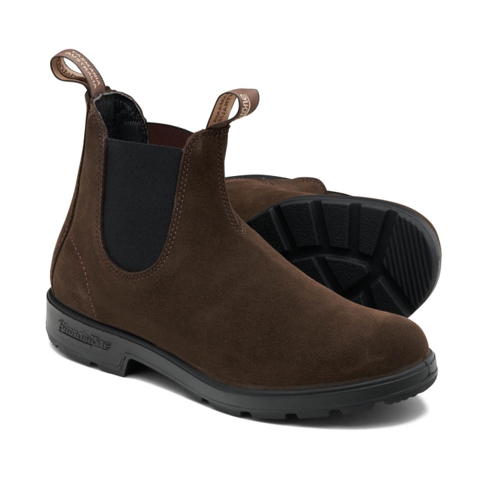 Blundstone   Brown Suede    Uk     Læderstøvler Uden Snørebånd
