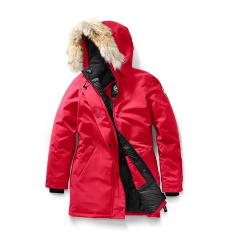 Canada Goose Victoria Parka til damer - Rød vinterjakke