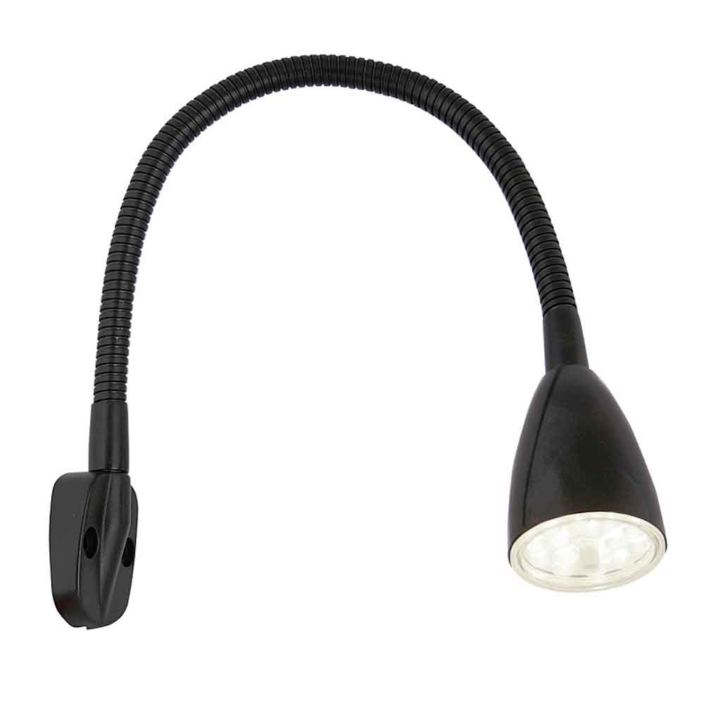 Eris 12 Volt LED Væglampe Black - Perfekt til Læsning