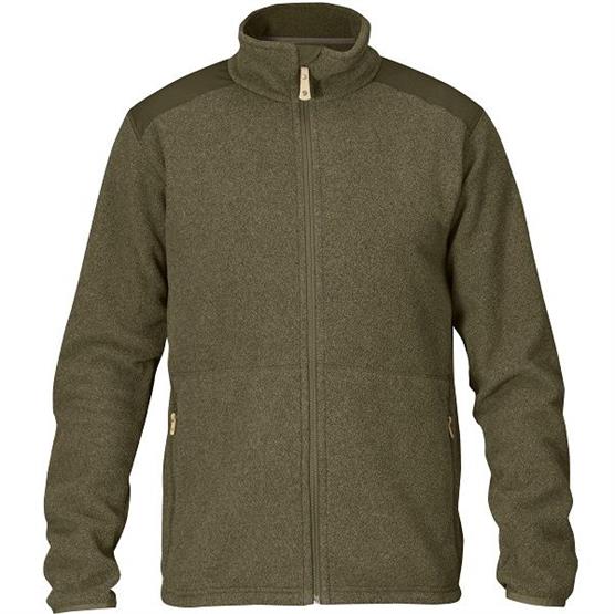 Fjällräven Sten Fleece Jakke til Mænd - Mørk Oliven