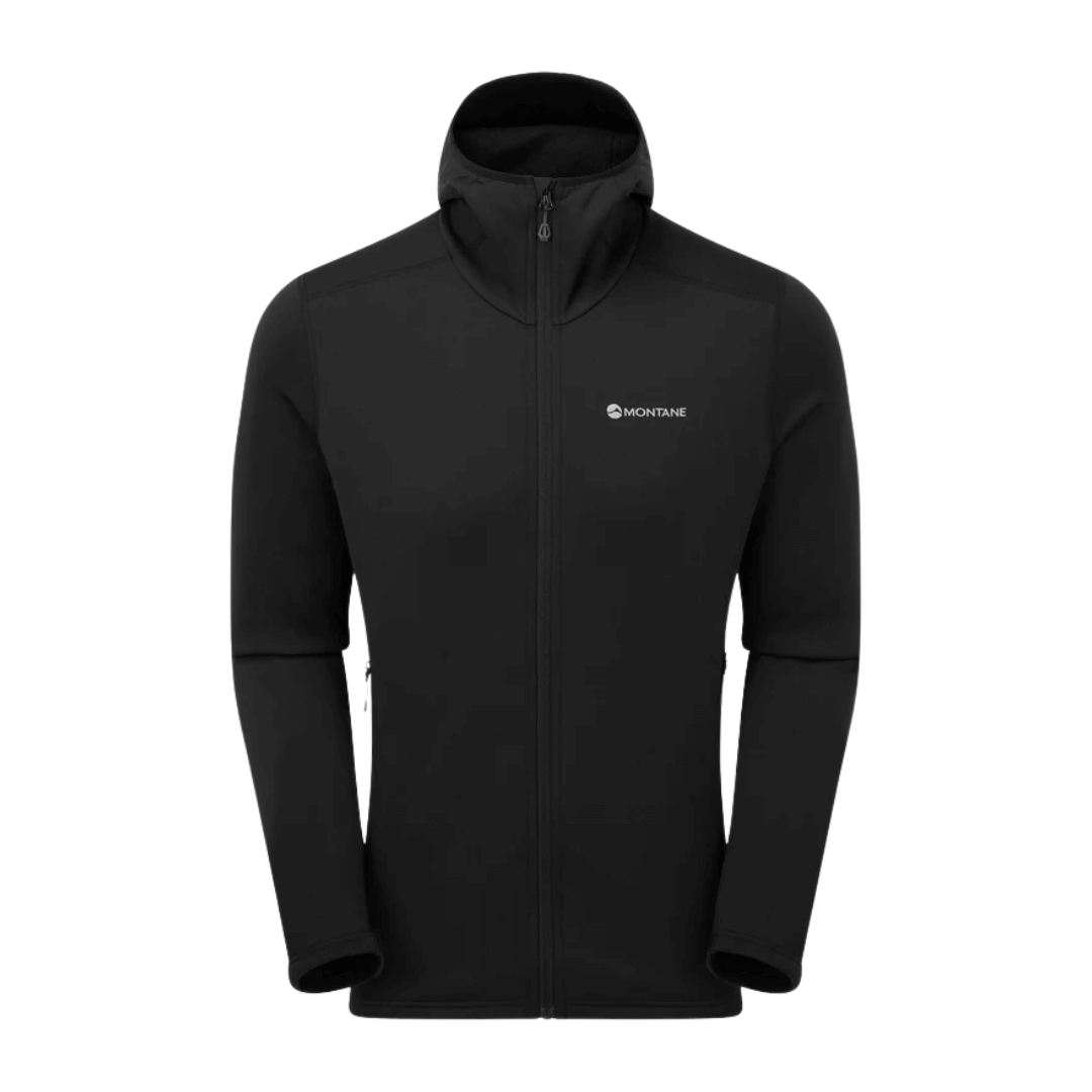 Montane Fury Hoodie til mænd – Sort fleecejakke til outdoor